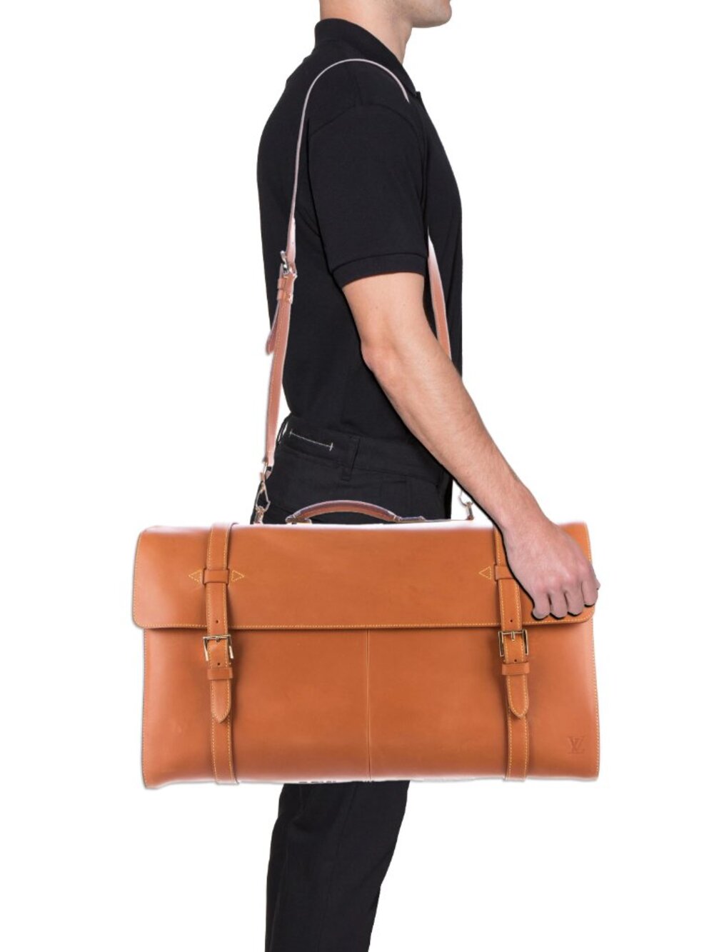 Louis Vuitton "Nubie" Weekender Bag in Natural Leather - Picture 15 of 16